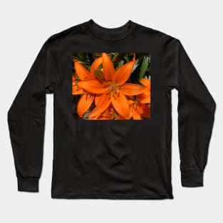 Exuberant Orange Tiger Lily Long Sleeve T-Shirt